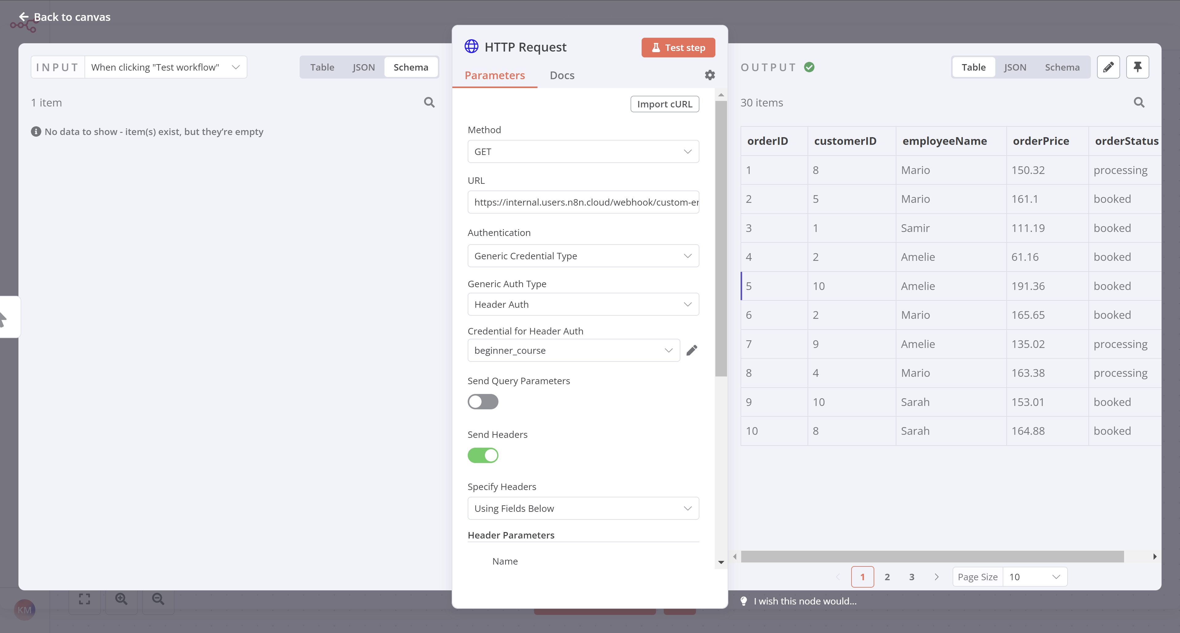 ดึงข้อมูลจาก Data Warehouse | n8n Docs